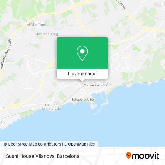 Mapa Sushi House Vilanova