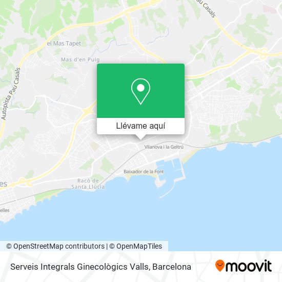 Mapa Serveis Integrals Ginecològics Valls