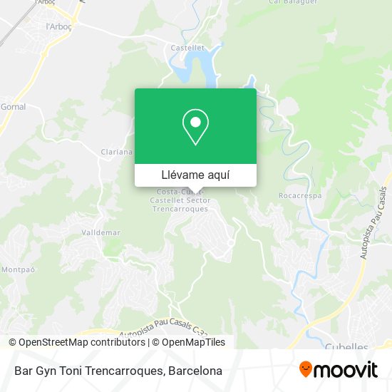 Mapa Bar Gyn Toni Trencarroques