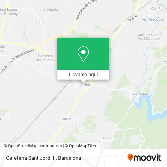 Mapa Cafeteria Sant Jordi II