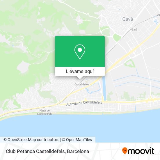 Mapa Club Petanca Castelldefels