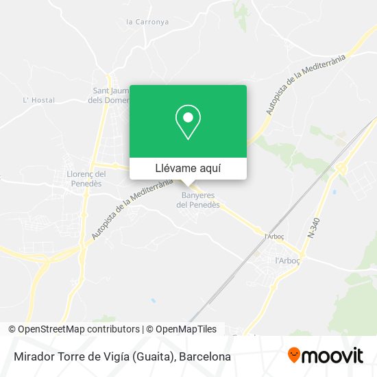 Mapa Mirador Torre de Vigía (Guaita)