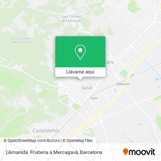 Mapa L'Amanida. Fruiteria a Mercagavà