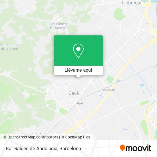 Mapa Bar Raices de Andalucía