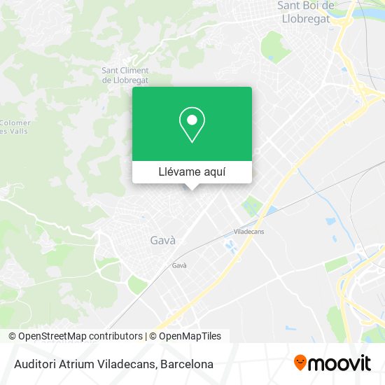 Mapa Auditori Atrium Viladecans
