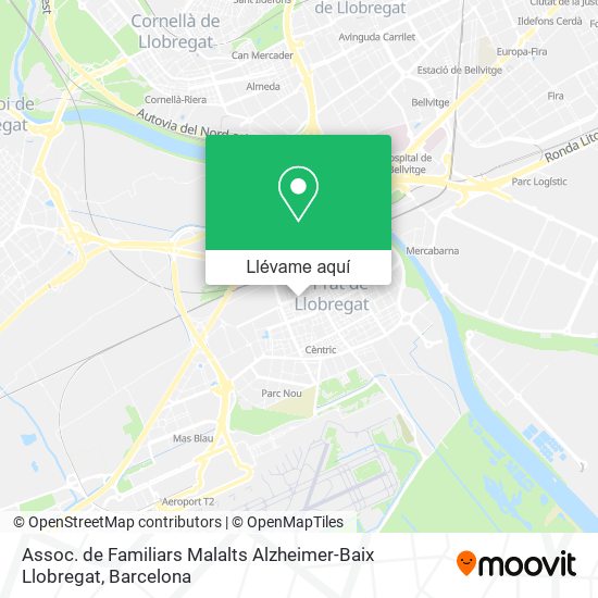 Mapa Assoc. de Familiars Malalts Alzheimer-Baix Llobregat
