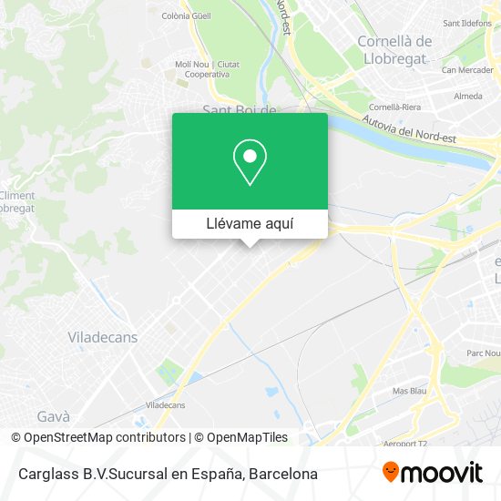 Mapa Carglass B.V.Sucursal en España