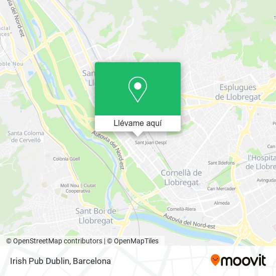 Mapa Irish Pub Dublin
