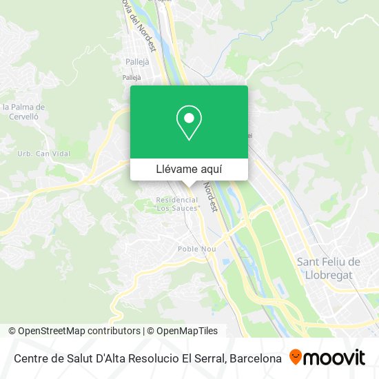 Mapa Centre de Salut D'Alta Resolucio El Serral
