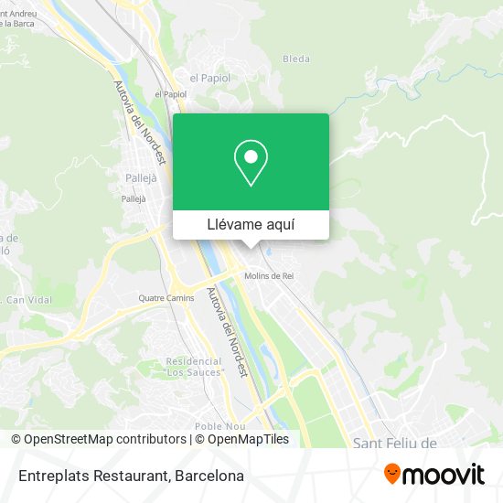 Mapa Entreplats Restaurant