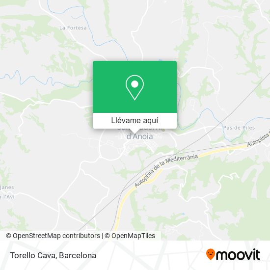 Mapa Torello Cava