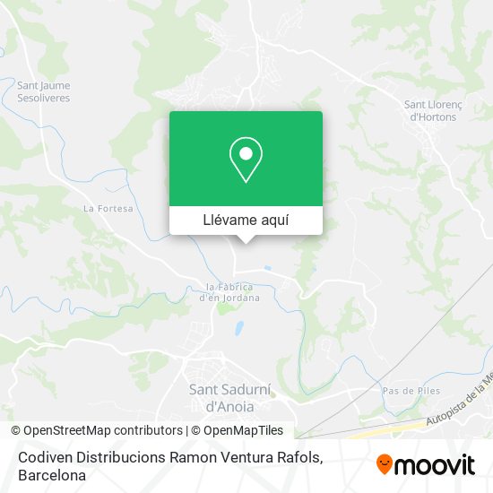 Mapa Codiven Distribucions Ramon Ventura Rafols