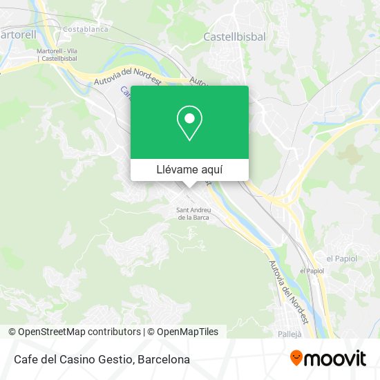 Mapa Cafe del Casino Gestio