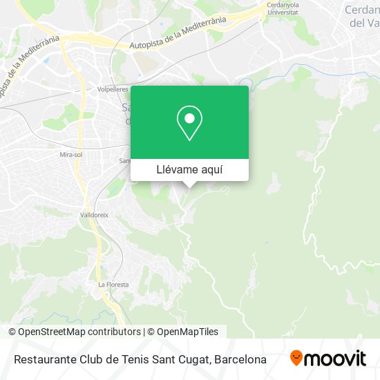 Mapa Restaurante Club de Tenis Sant Cugat