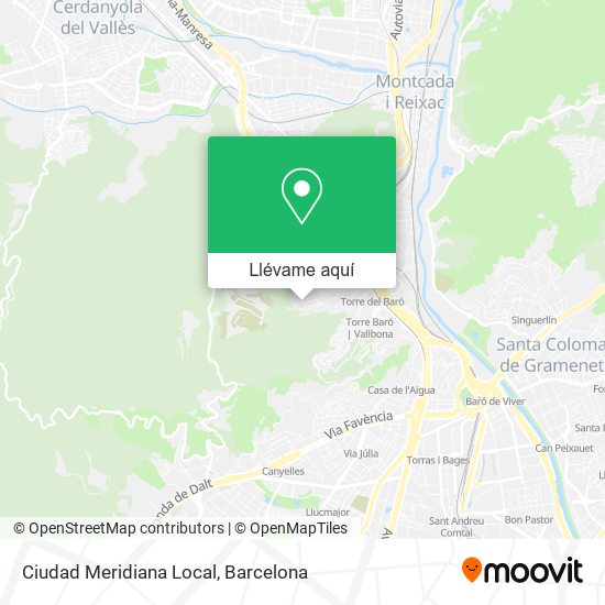 Mapa Ciudad Meridiana Local