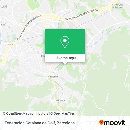 Mapa Federacion Catalana de Golf