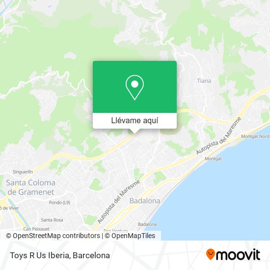 Mapa Toys R Us Iberia