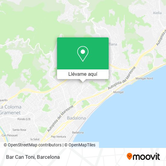 Mapa Bar Can Toni
