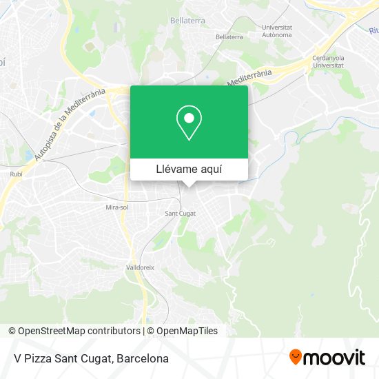 Mapa V Pizza Sant Cugat