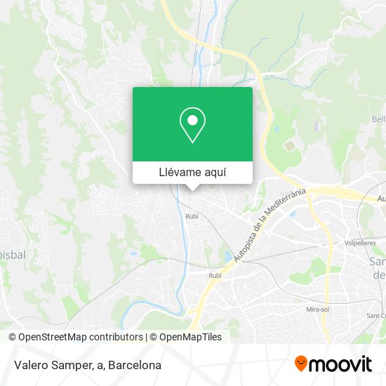 Mapa Valero Samper, a