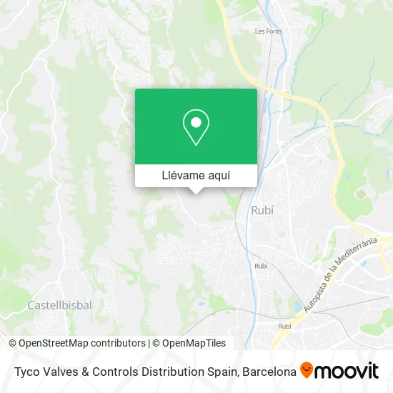 Mapa Tyco Valves & Controls Distribution Spain