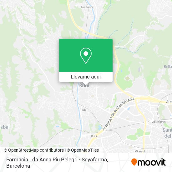 Mapa Farmacia Lda.Anna Riu Pelegri - Seyafarma