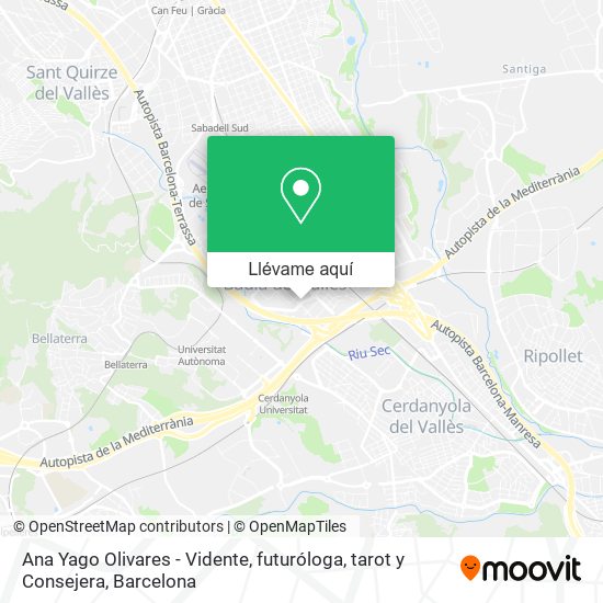 Mapa Ana Yago Olivares - Vidente, futuróloga, tarot y Consejera