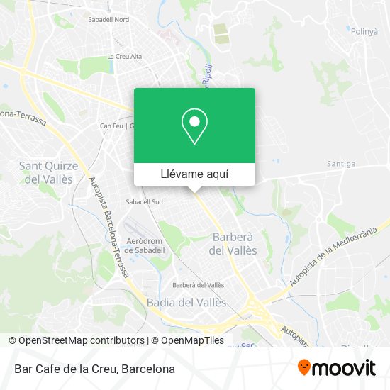 Mapa Bar Cafe de la Creu