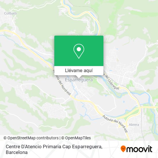 Mapa Centre D'Atencio Primaria Cap Esparreguera