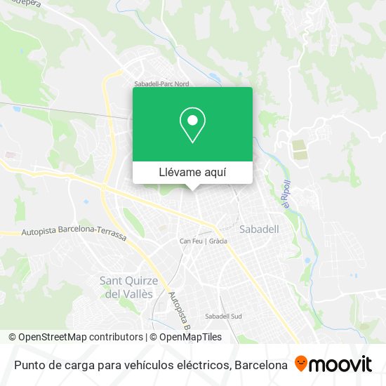 Mapa Punto de carga para vehículos eléctricos