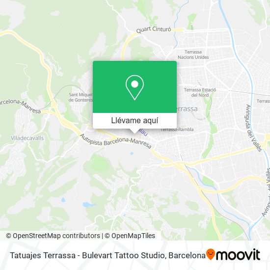 Mapa Tatuajes Terrassa - Bulevart Tattoo Studio