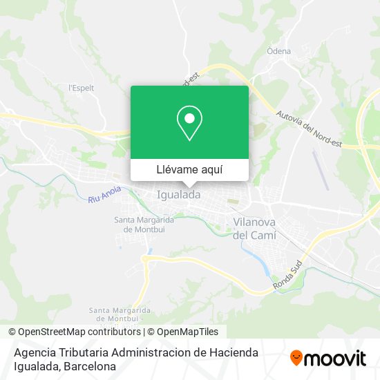Mapa Agencia Tributaria Administracion de Hacienda Igualada