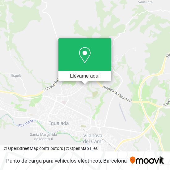 Mapa Punto de carga para vehículos eléctricos