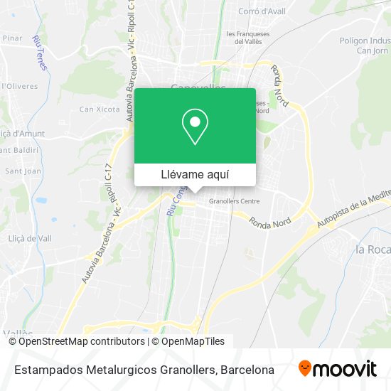 Mapa Estampados Metalurgicos Granollers