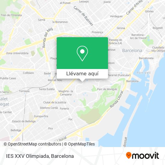 Mapa IES XXV Olimpiada