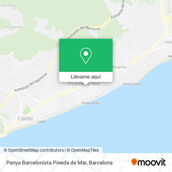 Mapa Penya Barcelonista Pineda de Mar