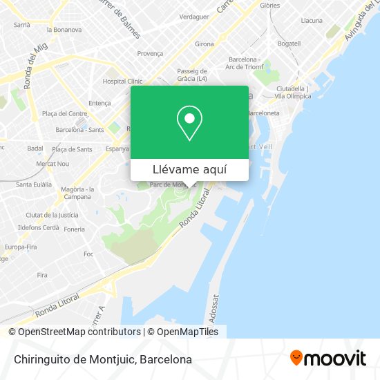 Mapa Chiringuito de Montjuic