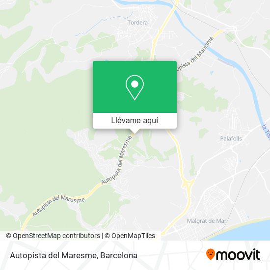 Mapa Autopista del Maresme