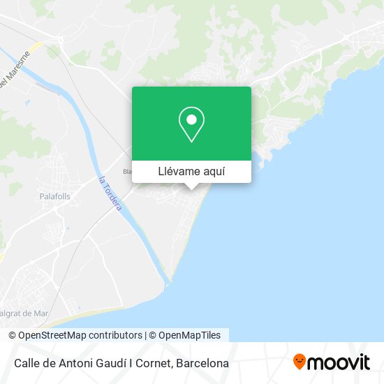 Mapa Calle de Antoni Gaudí I Cornet