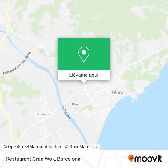 Mapa Restaurant Gran Wok