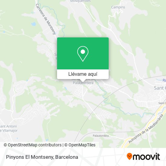 Mapa Pinyons El Montseny