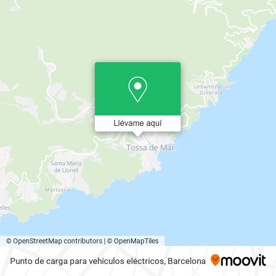 Mapa Punto de carga para vehículos eléctricos