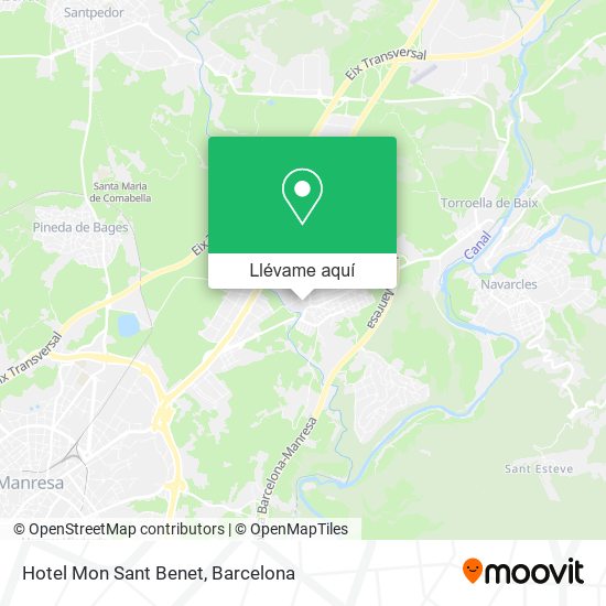 Mapa Hotel Mon Sant Benet