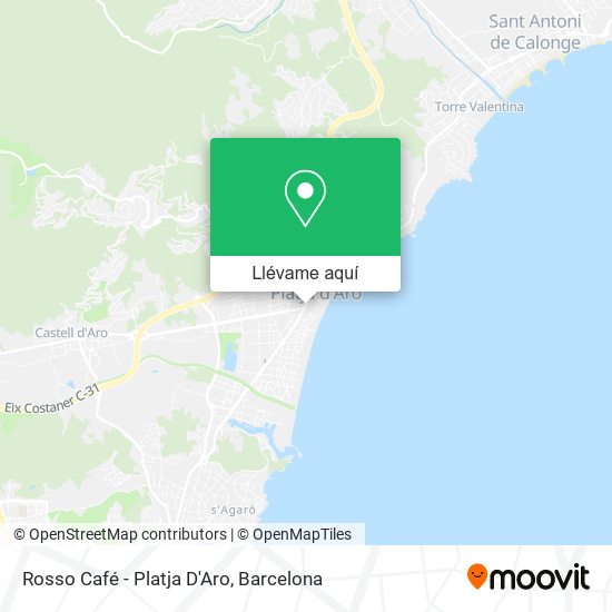 Mapa Rosso Café - Platja D'Aro