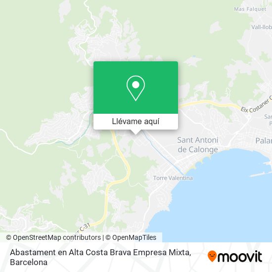 Mapa Abastament en Alta Costa Brava Empresa Mixta