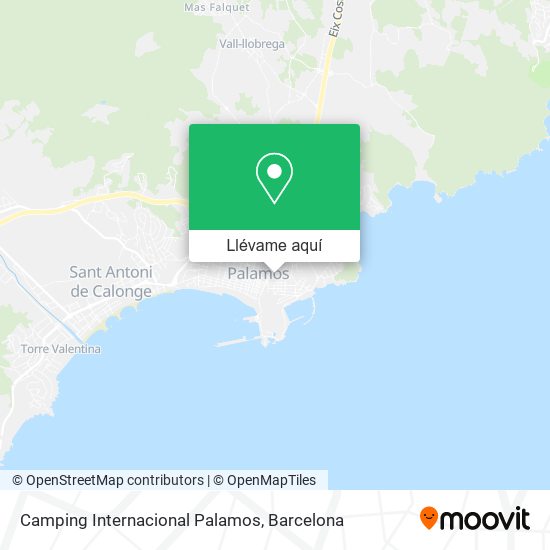 Mapa Camping Internacional Palamos