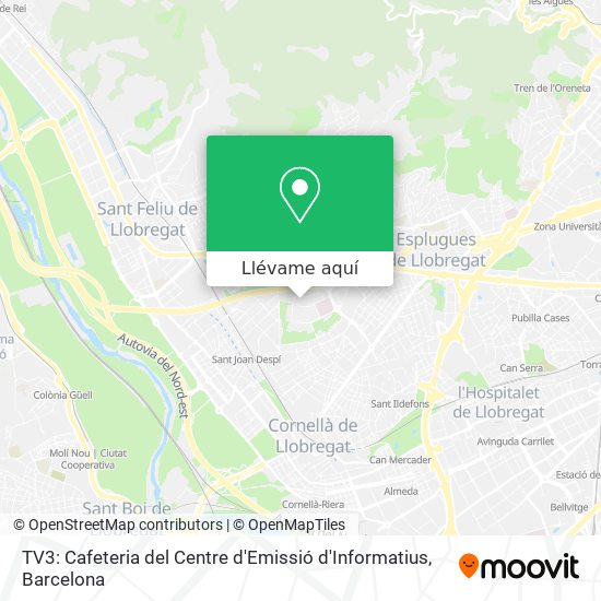 Mapa TV3: Cafeteria del Centre d'Emissió d'Informatius