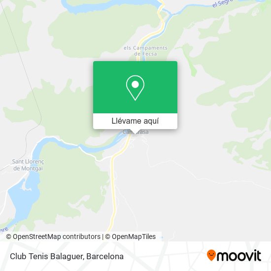 Mapa Club Tenis Balaguer