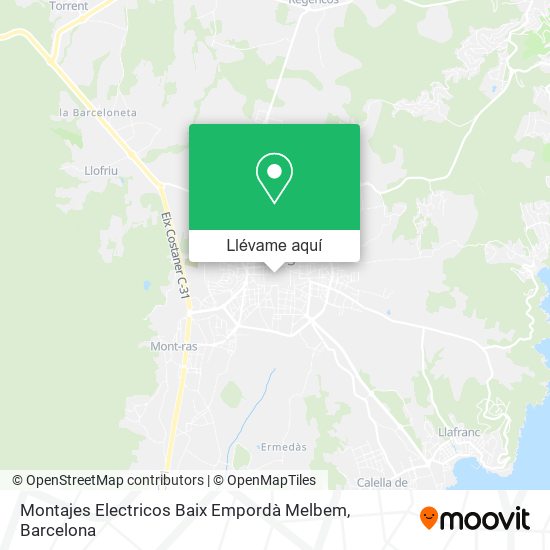 Mapa Montajes Electricos Baix Empordà Melbem