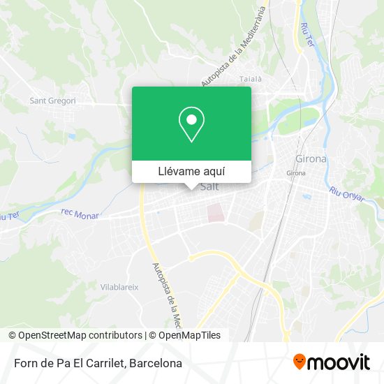 Mapa Forn de Pa El Carrilet